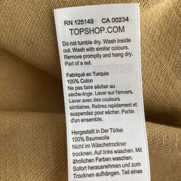 Topshop Belted Safari Cargo Jacket Size 0-2 XS - Picture 10 of 10